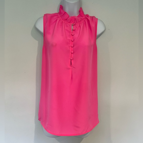 Lilly Pulitzer ⭐️SAMPLE⭐️ruffles Silk luxurious Top🔥RARE🔥 - Picture 2 of 14